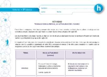 Trabajo con la prensa, la actualidad del pasado Trabajo con la prensa, la actualidad del pasado