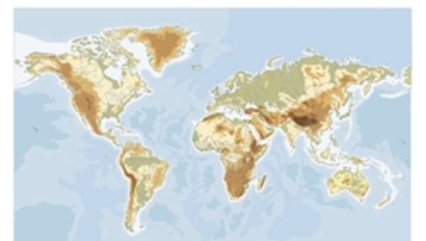 Planisferio físico Planisferio físico