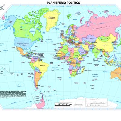 Planisferio político Planisferio político