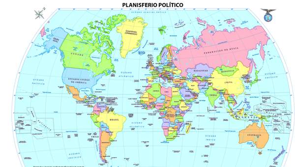 Planisferio político Planisferio político