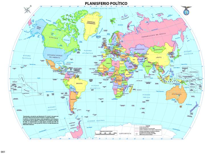 Planisferio político Planisferio político