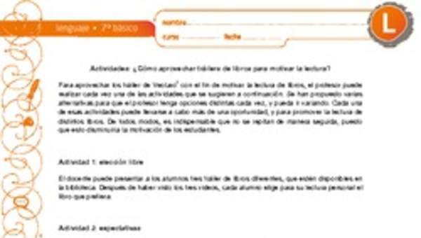 Actividades para motivar la lectura usando trailers Actividades para motivar la lectura usando trailers