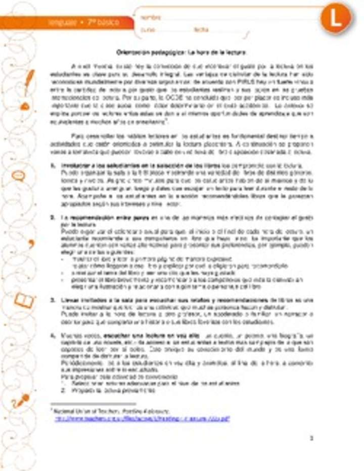 La hora de la lectura La hora de la lectura