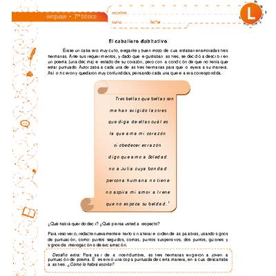 El caballero dubitativo El caballero dubitativo