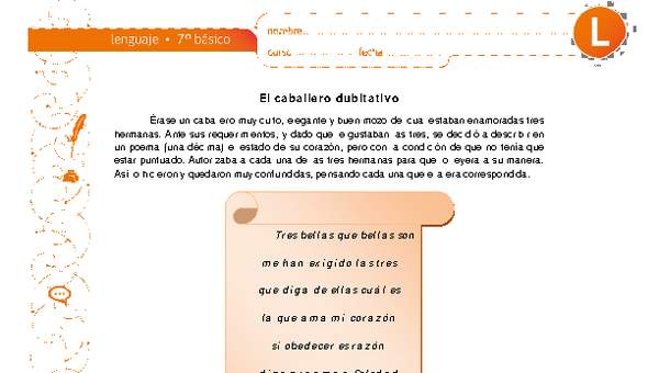 El caballero dubitativo El caballero dubitativo