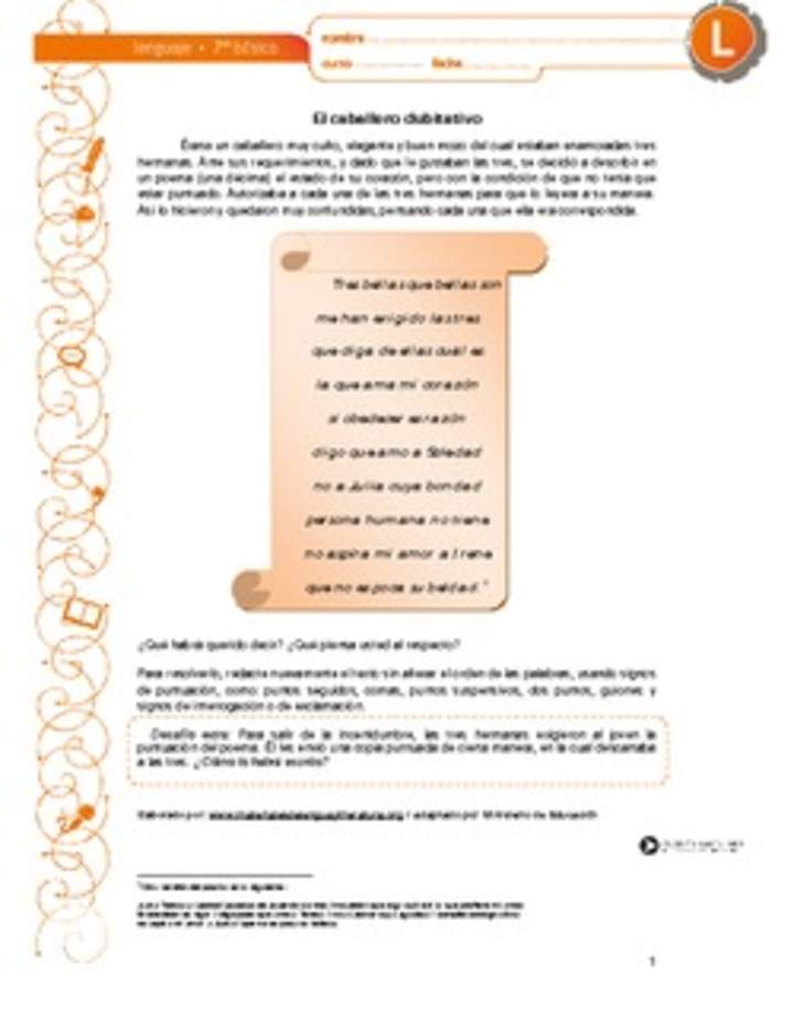 El caballero dubitativo El caballero dubitativo