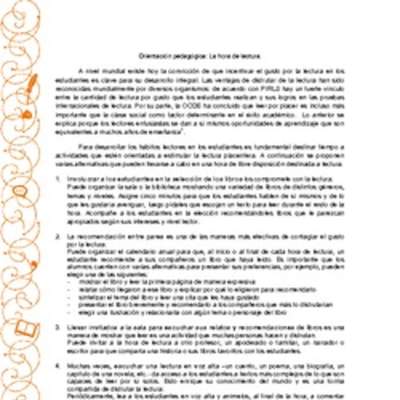 La hora de la lectura La hora de la lectura