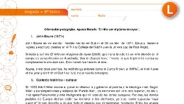 Apunte literario: El niño del pijama de rayas Apunte literario: El niño del pijama de rayas