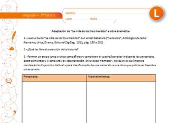 Adaptación de "La niña de los tres maridos" a obra dramática Adaptación de "La niña de los tres maridos" a obra dramática