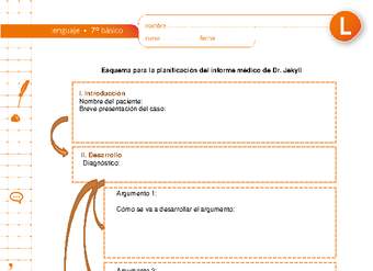 Esquema para la planificación del informe médico del Dr. Jekyll Esquema para la planificación del informe médico del Dr. Jekyll