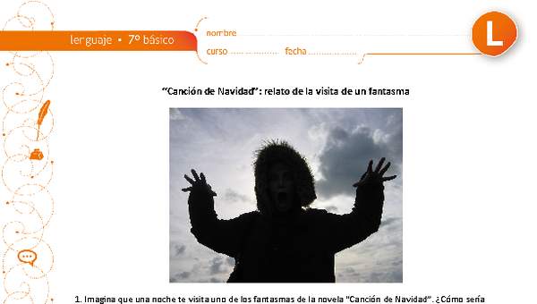 "Canción de Navidad": relato de la visita de un fantasma "Canción de Navidad": relato de la visita de un fantasma
