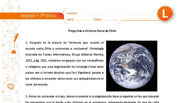 Preguntas a chilenos fuera de Chile Preguntas a chilenos fuera de Chile