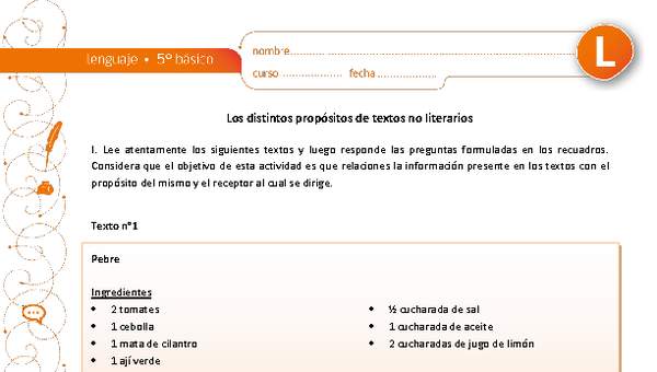 Los distintos propósitos de textos no literarios Los distintos propósitos de textos no literarios