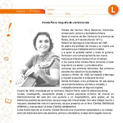 Violeta Parra: biografía de una folclorista Violeta Parra: biografía de una folclorista