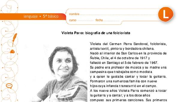 Violeta Parra: biografía de una folclorista Violeta Parra: biografía de una folclorista