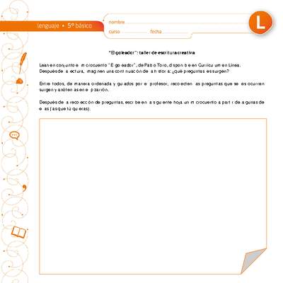 "El goleador": taller de escritura creativa "El goleador": taller de escritura creativa