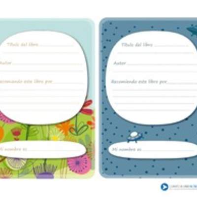 Fichas para recomendar libros Fichas para recomendar libros