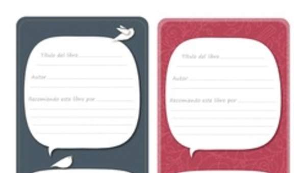 Fichas para recomendar libros Fichas para recomendar libros