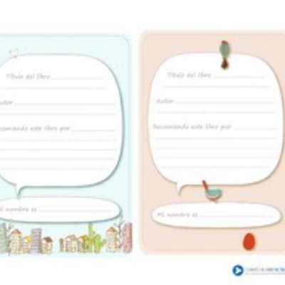 Fichas para recomendar libros Fichas para recomendar libros