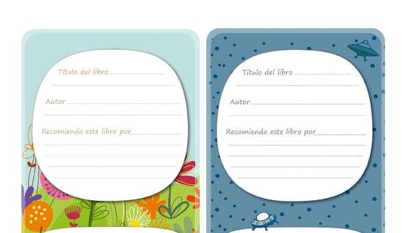 Fichas para recomendar libros Fichas para recomendar libros