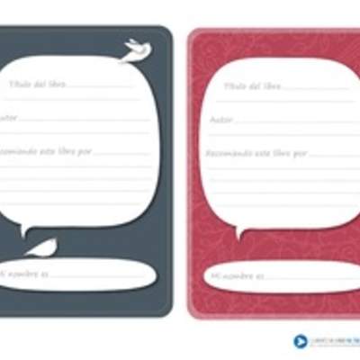 Fichas para recomendar libros Fichas para recomendar libros