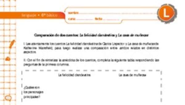 Comparación de dos cuentos: La felicidad clandestina y La casa de muñecas Comparación de dos cuentos: La felicidad clandestina y La casa de muñecas