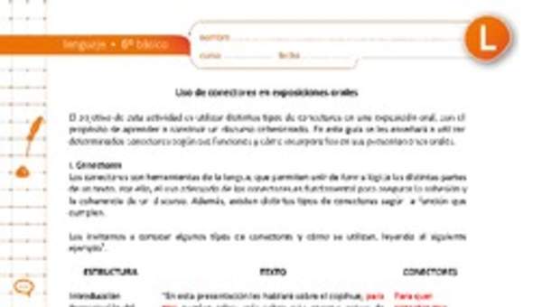 Uso de conectores en exposiciones orales Uso de conectores en exposiciones orales