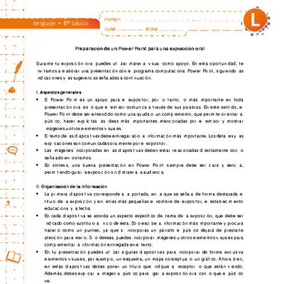 Preparación de un Power Point para una exposición oral Preparación de un Power Point para una exposición oral