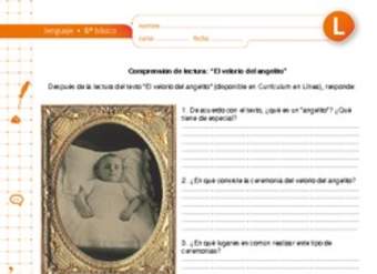 Comprensión de lectura "El velorio del angelito" Comprensión de lectura "El velorio del angelito"