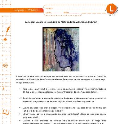 Comentario sobre "La vendedora de fósforos" de Hans Christian Andersen Comentario sobre "La vendedora de fósforos" de Hans Christian Andersen