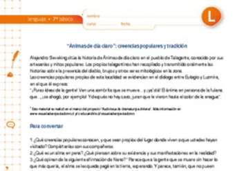 "Ánimas de día claro": creencias populares y tradición "Ánimas de día claro": creencias populares y tradición