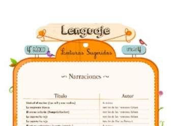Lecturas sugeridas para la unidad: narraciones Lecturas sugeridas para la unidad: narraciones