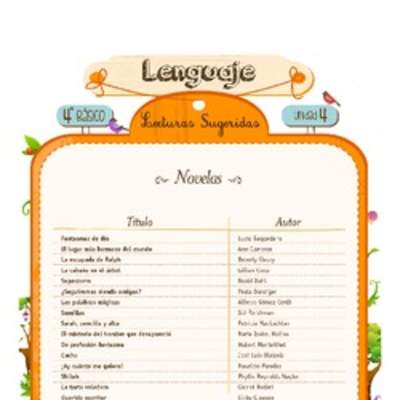 Lecturas sugeridas para la unidad: novelas Lecturas sugeridas para la unidad: novelas