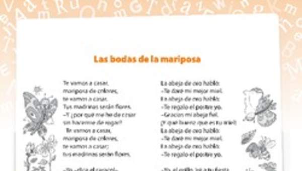 Poema Las bodas de la mariposa Poema Las bodas de la mariposa