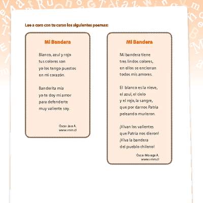 Poemas a la bandera chilena Poemas a la bandera chilena