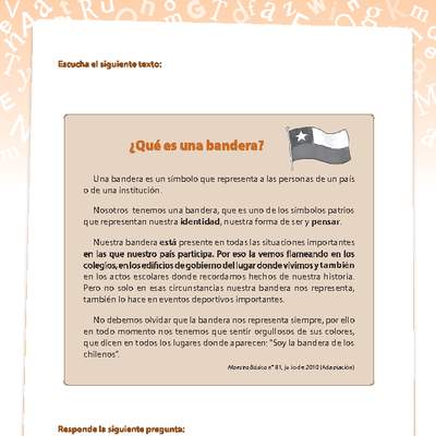 Texto informativo ¿Qué es una bandera? Texto informativo ¿Qué es una bandera?