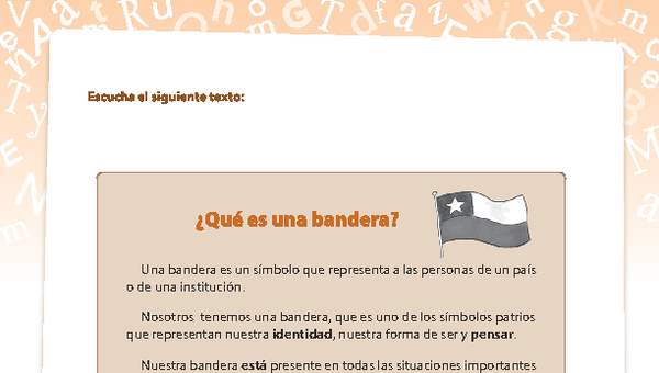 Texto informativo ¿Qué es una bandera? Texto informativo ¿Qué es una bandera?