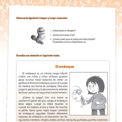 Texto informativo el emboque Texto informativo el emboque