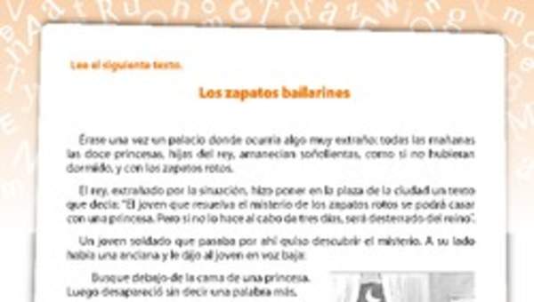 Comprensión Los zapatos bailarines Comprensión Los zapatos bailarines