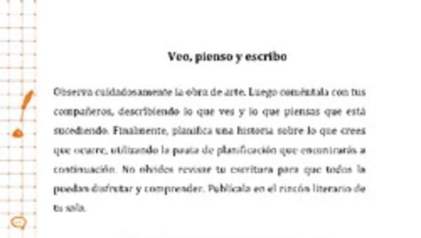 Veo, pienso y escribo