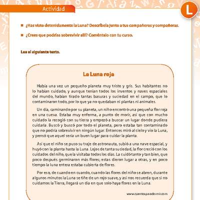 Escritura carta cuidados del planeta Escritura carta cuidados del planeta