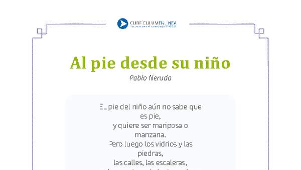 Al pie desde su niño Al pie desde su niño