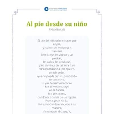Al pie desde su niño Al pie desde su niño