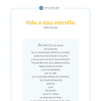 Oda a una estrella Oda a una estrella