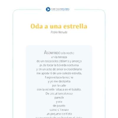 Oda a una estrella Oda a una estrella