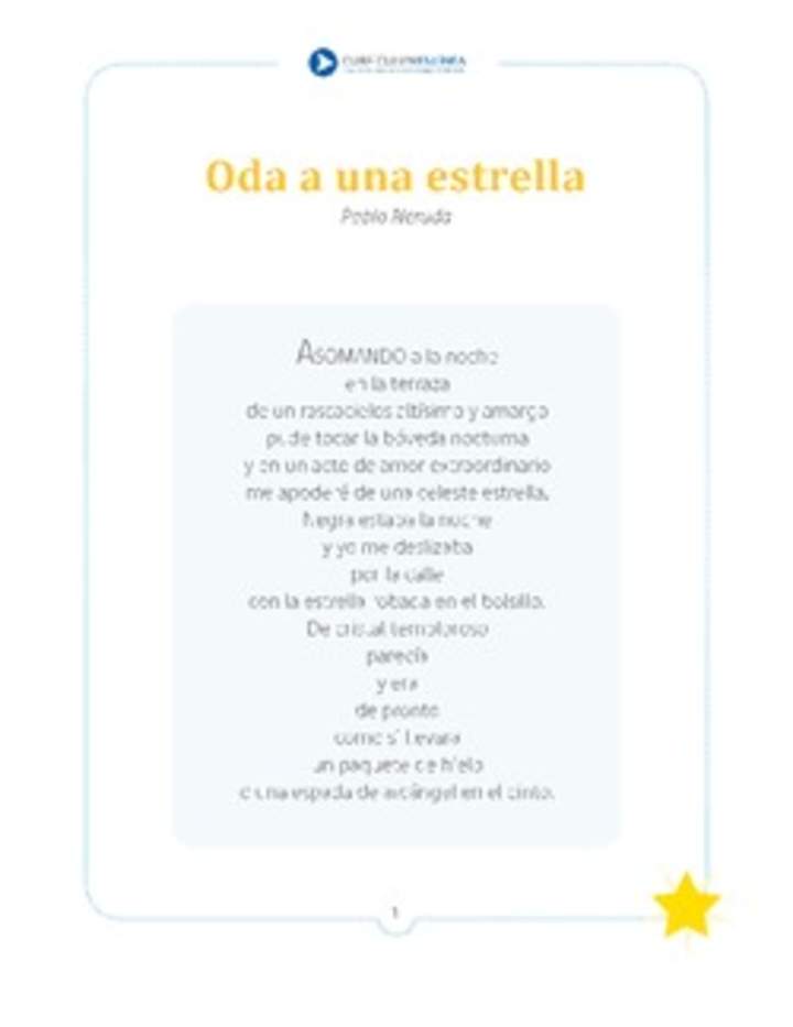 Oda a una estrella Oda a una estrella