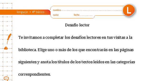 Desafío lector Desafío lector