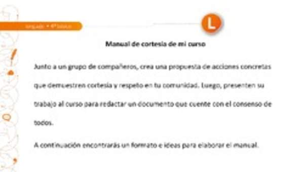 Manual de cortesía Manual de cortesía