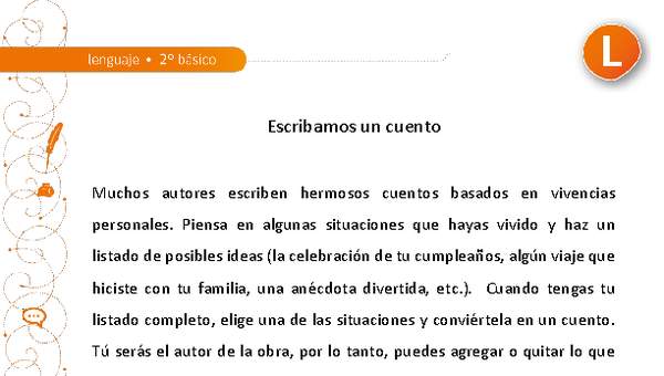 Escribamos un cuento Escribamos un cuento