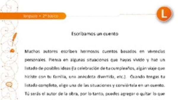Escribamos un cuento Escribamos un cuento